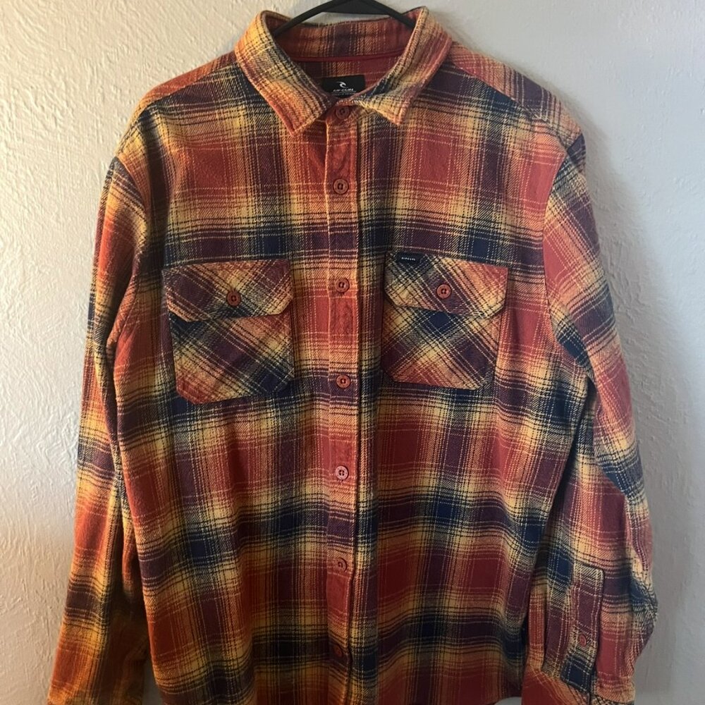 Orange Ripcurl Buttondown Flannel